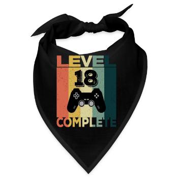18. Geburtstag Junge Mann 2003 Level 18 Jahre Game - Bandana - Schwarz - Vorne