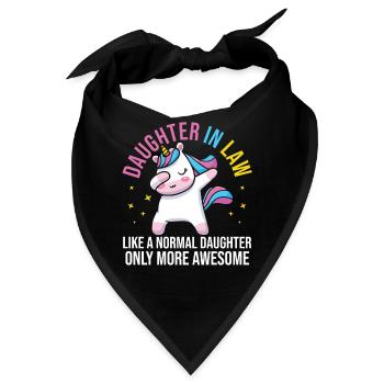 Schwiegertochter Einhorn - Bandana - Schwarz - Vorne