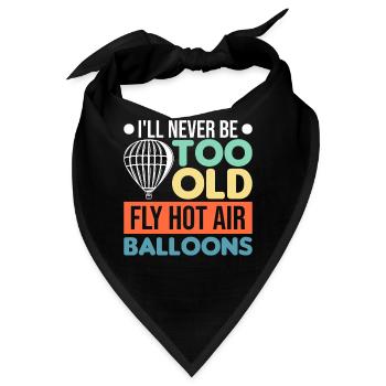 Ballon Ballonfahrer Heißluftballon - Bandana - Schwarz - Vorne