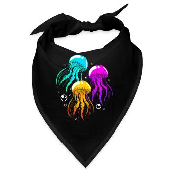 Qualle - Bandana - Schwarz - Vorne
