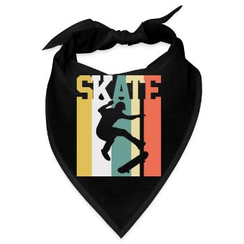 Skaten Skater Skate Vintage - Bandana - Schwarz - Vorne