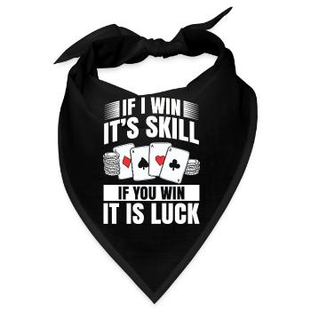 Poker - Bandana - Schwarz - Vorne