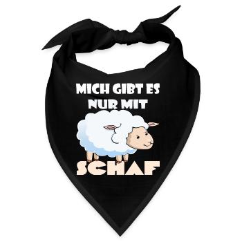 Schaf & Schafe Schäfer geschenke - Bandana - Schwarz - Vorne