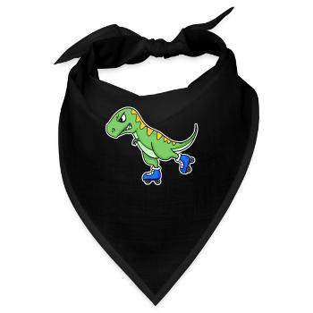 Inline Skating Dinosaurier - Bandana - Schwarz - Vorne