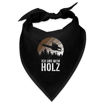 Ich und mein Holz - Bandana - Schwarz - Vorne