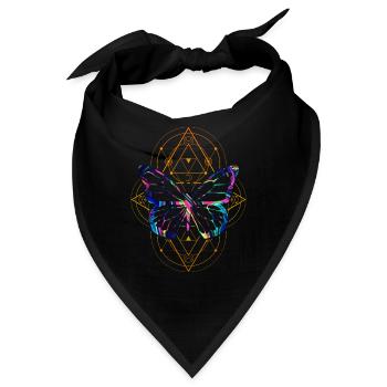 Schmetterling Heilige Geometrie by The Manzanita´s - Bandana - Schwarz - Vorne
