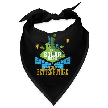 Solarenergie Sonnenenergie Erneuerbare Energie - Bandana - Schwarz - Vorne