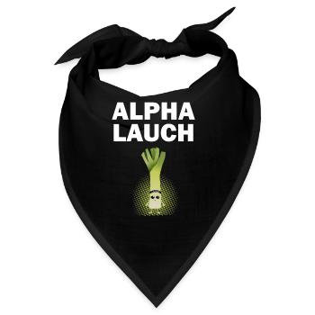 Alpha Lauch I bims ein Lauch Fitnessstudio Sport - Bandana - Schwarz - Vorne