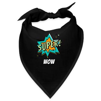 Comic Cartoon Comics WOW! Balloon Speech Bubble - Bandana - Schwarz - Vorne