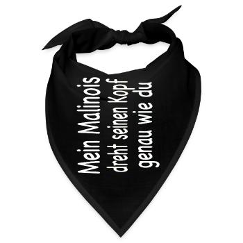 Malinois - Malinois Geschenkidee - Bandana - Schwarz - Vorne