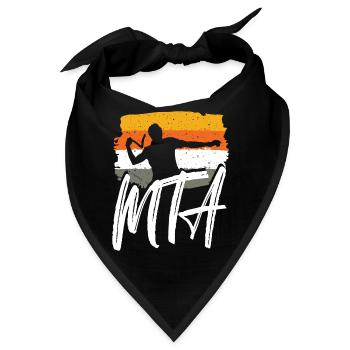 Boomerang Australien MTA Bumerang Geschenkidee - Bandana - Schwarz - Vorne
