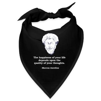 Marcus Aurelius Zitat Philosophie Philosoph Stoic - Bandana - Schwarz - Vorne