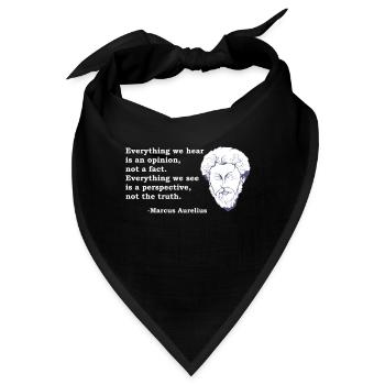 Marcus Aurelius Zitat Philosophie Philosoph Stoic - Bandana - Schwarz - Vorne
