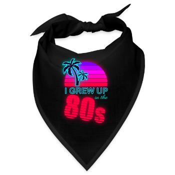 80er Retro 80er Outfir 80er Mottoparty 80er Jahre - Bandana - Schwarz - Vorne