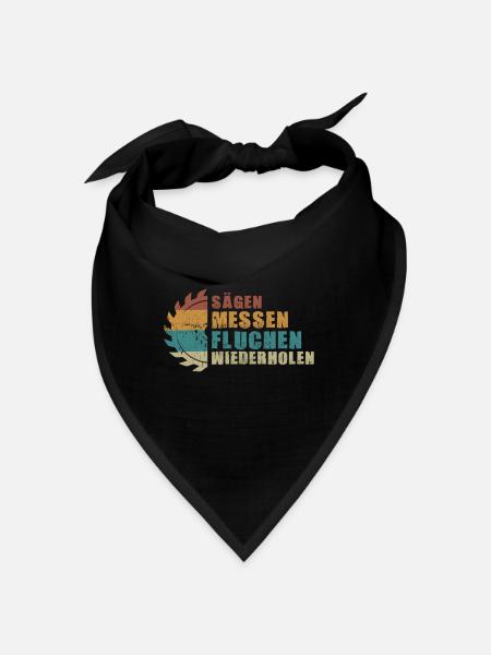 Sägen messen fluchen wiederholen - Bandana - Schwarz