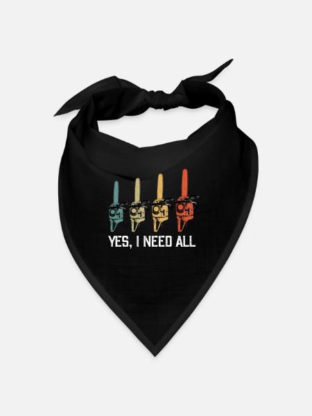 Yes I need all the chainsaws - Bandana - Schwarz - Vorne