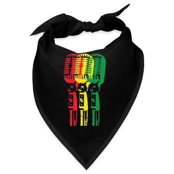 Mic und Reggae - Bandana - Schwarz - Vorne