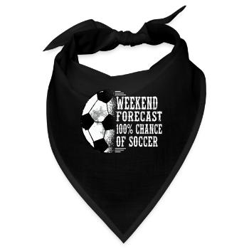 Fußball Sport Soccer Player 100% chance of soccer - Bandana - Schwarz - Vorne