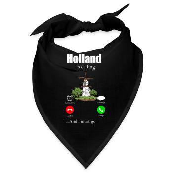 Niederlande - Bandana - Schwarz - Vorne