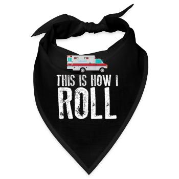 So rolle ich Ambulanz - Bandana - Schwarz - Vorne