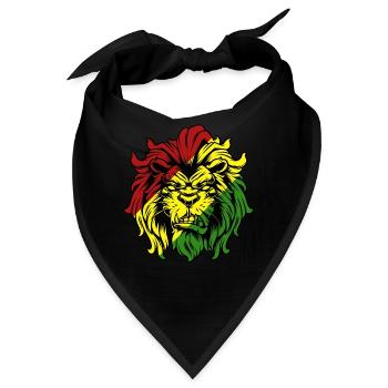 Rasta Löwe Roots Reggae Musik Jah Jamaika Geschenk - Bandana - Schwarz - Vorne