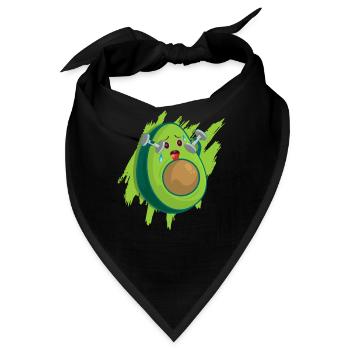 Avocado Tshirt Vegan Avokado Diät Schwanger Keto - Bandana - Schwarz - Vorne