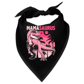 Mamasaurus - Mama T Rex Dinosaurier Geschenk - Bandana - Schwarz - Vorne