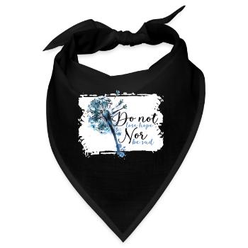 Pusteblumen Pusteblume Löwenzahn Blume Wildkraut - Bandana - Schwarz - Vorne