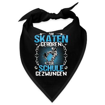Skateboard Skate Halfpipe Skater Skaten - Bandana - Schwarz - Vorne