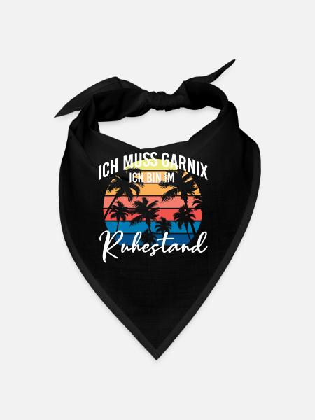 Lustige Rentner Sprüche - Bandana - Schwarz