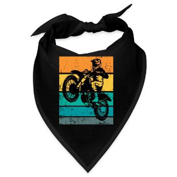 Supercross Offroad Enduro Motocross Geschenk - Bandana - Schwarz - Vorne