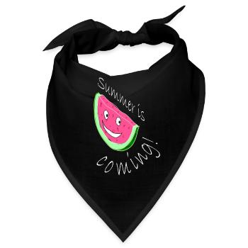 Melone Melonen Wassermelone - Bandana - Schwarz - Vorne