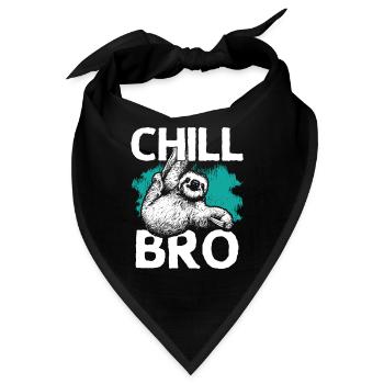 Chill mal Faultier chillen relaxen abhängen - Bandana - Schwarz - Vorne