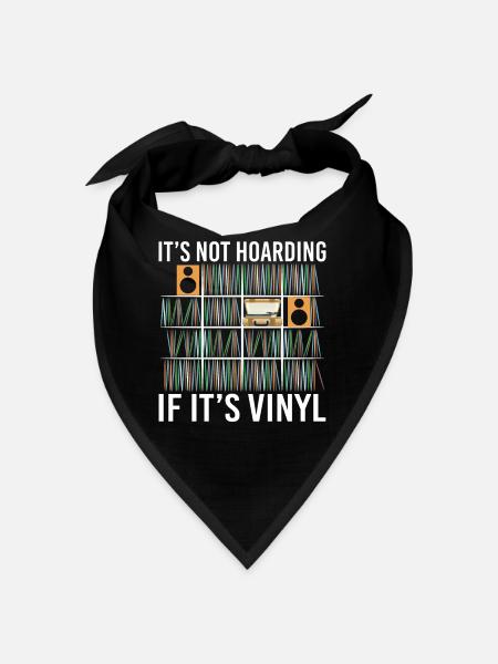 It's Not Hoarding If It's Vinyl Vintage Records - Bandana - black