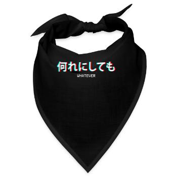 Whatever Japanisches Vaporwave Aesthetic Geschenk - Bandana - Schwarz - Vorne