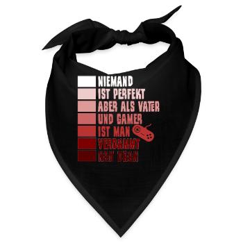 Vater Papa Computerspieler Gamer Zocker Zocken - Bandana - Schwarz - Vorne