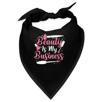 Kosmetikerin Job Beruf Make-up Artist Geschenk - Bandana - Schwarz - Vorne