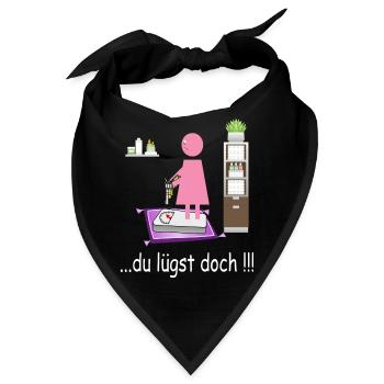 Lustiges Badezimmer Bild - Bandana - Schwarz - Vorne