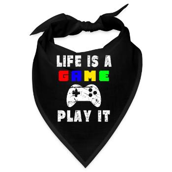 Das Leben Ist Ein Spiel Spielen Sie Es - Bandana - Schwarz - Vorne