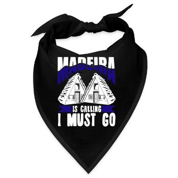 Madeira Reise Auswandern - Bandana - Schwarz - Vorne