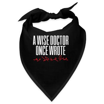 Arzt Doktor Medizin Handschrift - Bandana - Schwarz - Vorne
