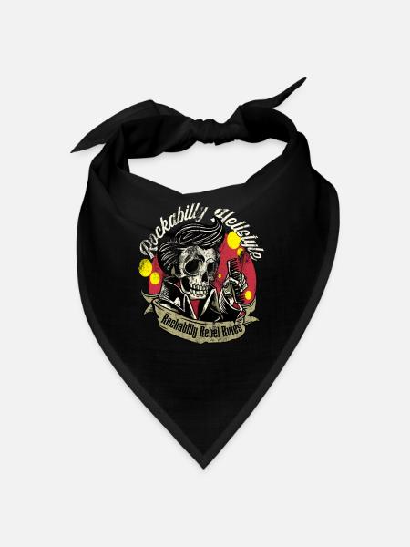 Rockabilly Rebel Rules Rockabilly Hellstyle - Bandana - noir