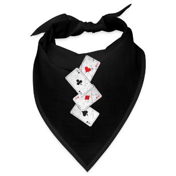 Poker - Bandana - Schwarz - Vorne