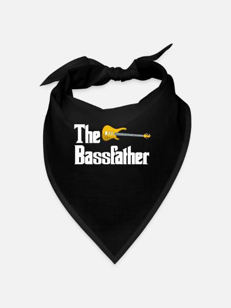 Bass guitare bassiste guitariste cadeau instrument - Bandana - noir - Devant