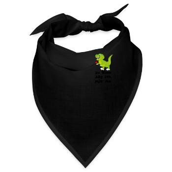 Vinosaurier Zu Vino sag ich nie no - Wein Dino - Bandana - Schwarz - Vorne
