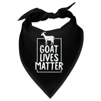 Goat Lives Matter - Bandana - Schwarz - Vorne