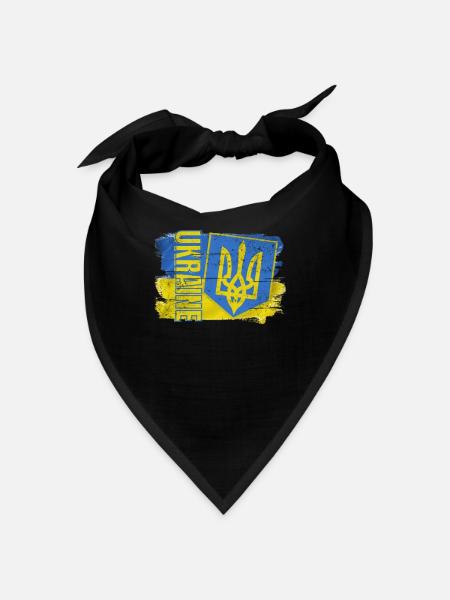 Ukraine drapeau ukrainien Trident Armoiries - Bandana - noir