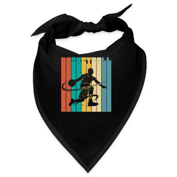 Retro Basketball Streetball - Bandana - Schwarz - Vorne