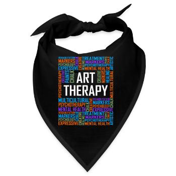 Kunsttherapie - Worte - Bandana - Schwarz - Vorne
