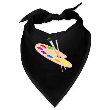 Für Maler - Bandana - Schwarz - Vorne